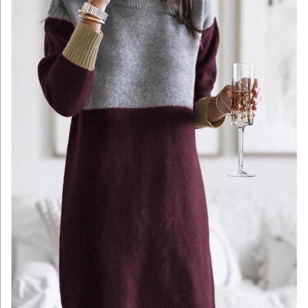 Wool knee length dress